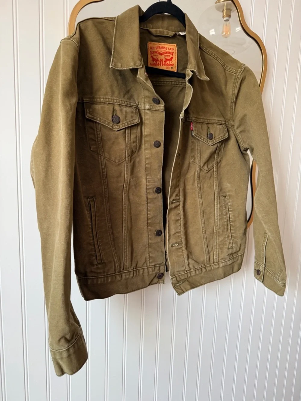 Levi's Olive Utility Denim Jacket - Picture 3 of 8